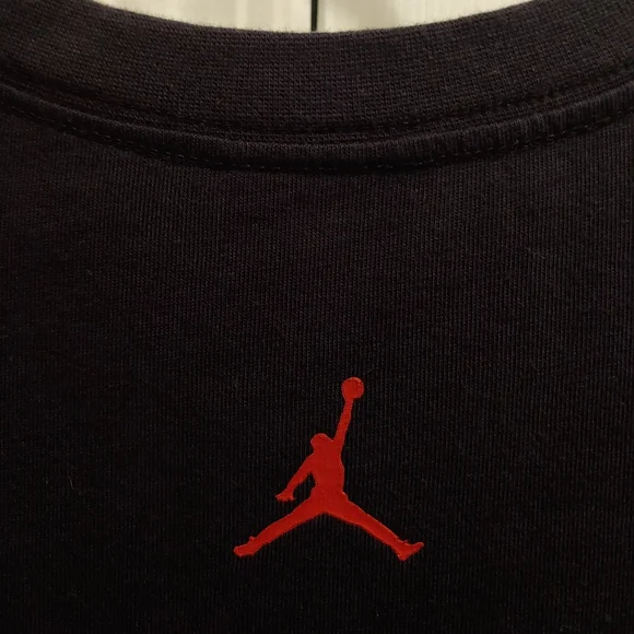Jordan Collection Mens Air Jordan Iconic Big Jump-man Logo Black Graphic T-shirt - Picture 3 of 4